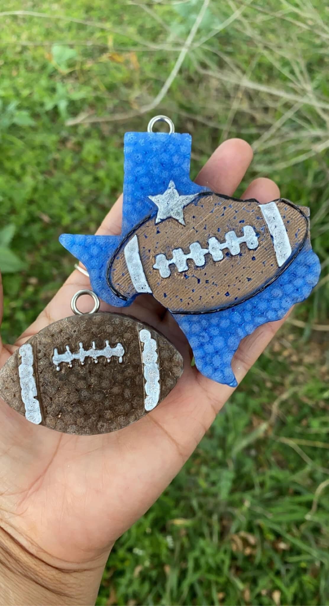 Texas Football Silicone Freshie Mold - 2x4 Inch Collegiate Shape For Car Fresheners & Crafts