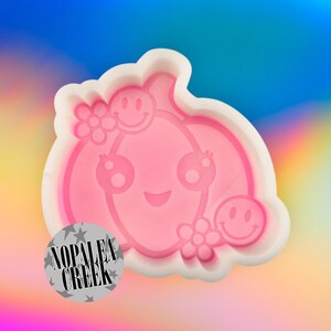 Retro Smiling Pumpkin Silicone Mold- Silicone Mold, Freshie Mold, Wax Melt Mold, Candle Mold, Soap Mold, Aroma Bead Mold, Food Mold
