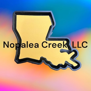 Eenvoudige Louisiana Only SVG-bestand-Versjes, siliconen mallen, siliconen Freshie mal, mallen voor Freshies, zeep mallen, wax