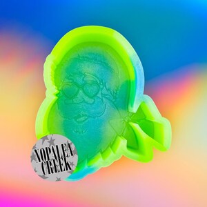 Cute Bow Santa Silicone Mold -Silicone Molds for Freshies, Silicone Mold, Soap Molds, Chocolate, Candle, Wax Melt Molds, Molds