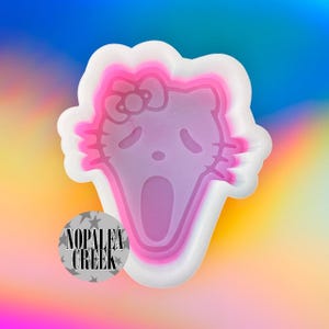 Scream Kitty Silicone Mold -Silicone Molds for Freshies, Silicone Mold, Soap Molds, Chocolate, Candle, Wax Melt Molds, Molds, Silicone