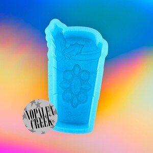 Western Holly Latte Silicone Mold© -Silicone Molds for Freshies, Silicone Mold, Soap Molds, Chocolate, Candle, Wax Melt Molds, Molds