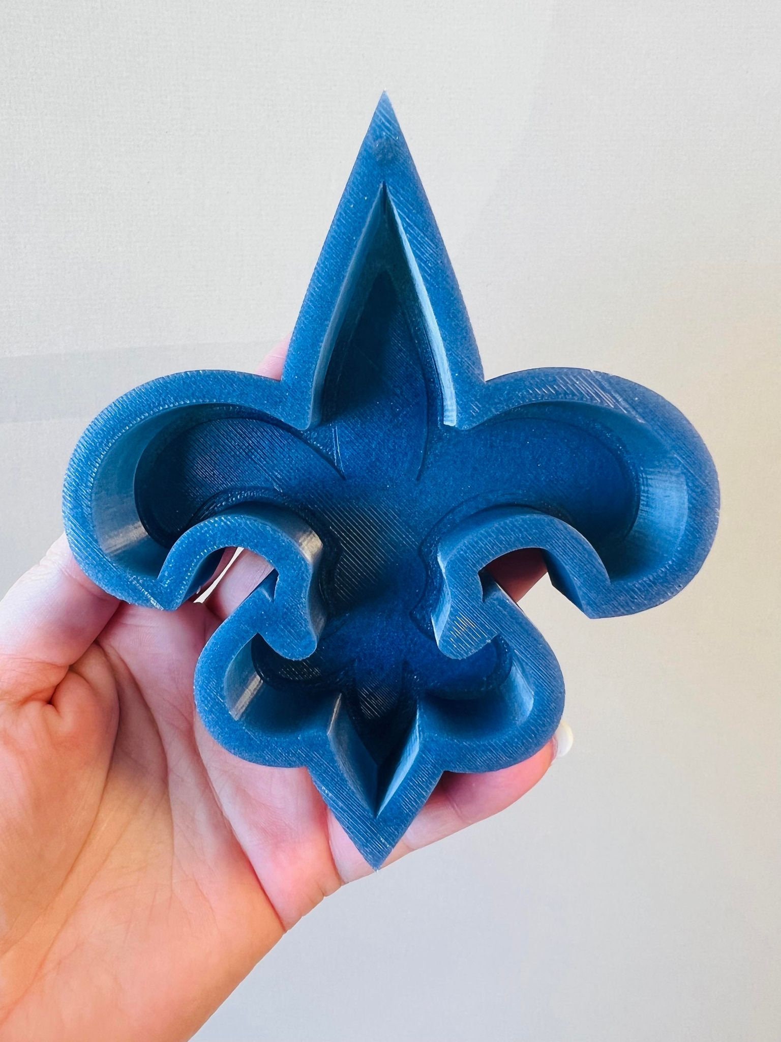 Moule Silicone Grande Fleur De Lis Avec Deux Petites - Neuf Pour Arts Créatifs Et Bricolage