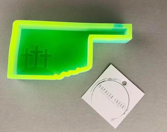 Oklahoma Cross Hill Silicone© - Freshies, Silicone Molds, Silicone Freshie Mold, Molds for Freshies, Aroma Bead Molds.