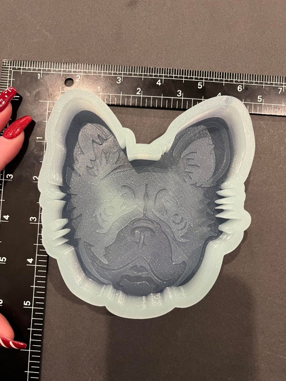 French Bulldog Plastic Mold, Dog Mold, Bath Bomb Mold, Soap Mold