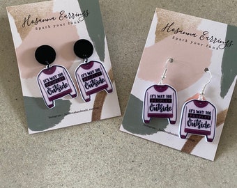 Handmade fun statement earrings - too peopley