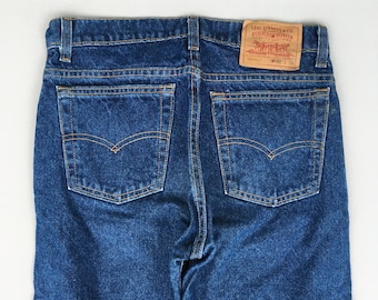 Tamaño 29x30 Vintage 90s Levis 505 Pierna Recta Blue Jeans Levis 505 Denim Faded Stone Washed Denim Levis 505 Jeans Distressed Unisex W29