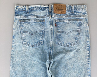 90s Levi's550 made in USA 36×32 Vintage 90s Levis 550 Made in Usa Black Faded Jeans 36 X 34