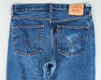 Taglia 32x29 Vintage Levi's 501XX Stone Washed Jeans Levis Straight Leg Sbiadito Levi's 90s Levis Blue Denim Distressed Jeans Levi's Unisex W32