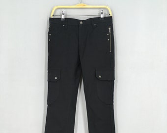 Size 30x33 Semantic Design Bondage Cargo Pants Black Slim Fit Pants Semantic Design Japan Multi Pocket Utility Pants Tech Wear Pants W30
