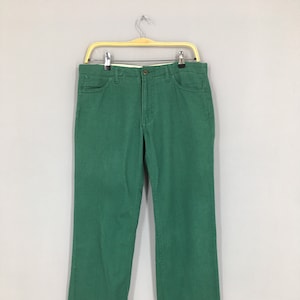 Maat 32 x 30,5 Journal Standard Japan Denim Casual Broek Slim Fit Groene Broek Journal Standaard Werkbroek Dik W32