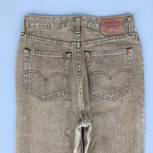 Size 28x26.5 Vintage Levis 606 Tapered Leg Jeans Stone Washed Jeans 1980s Levis Brown Faded Dirty Denim Distressed Jeans Levis Mom Jeans W28