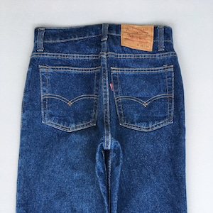 Size 26x29 Vintage 80s Levi&#39;s 510 Dark Blue Jeans Levis High Waist Levis 90s Levis Stonewash Denim Distressed Jeans Levis Zipper Jeans W26