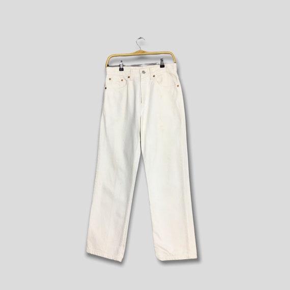 Size 28x29 Vintage 80s Levi's 510 White Jeans Levi's Zipper Denim