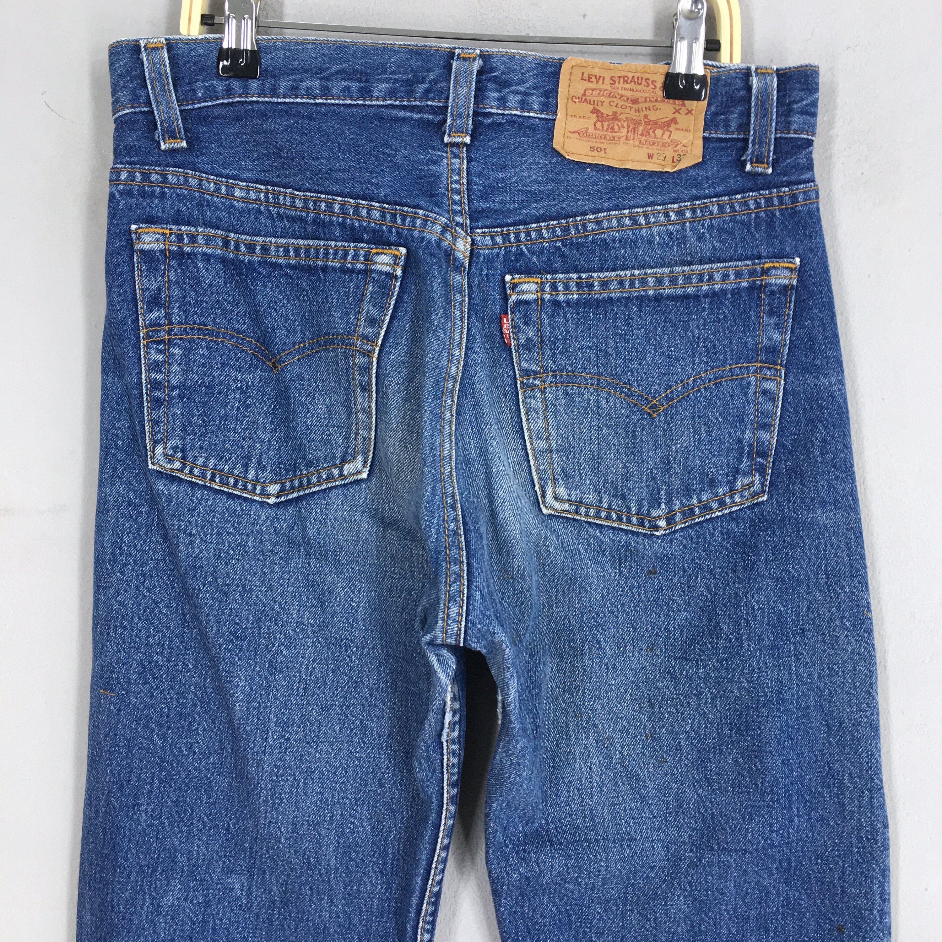 Vintage 1980's LEVIS 501's Custom Graffiti Bleached Denim