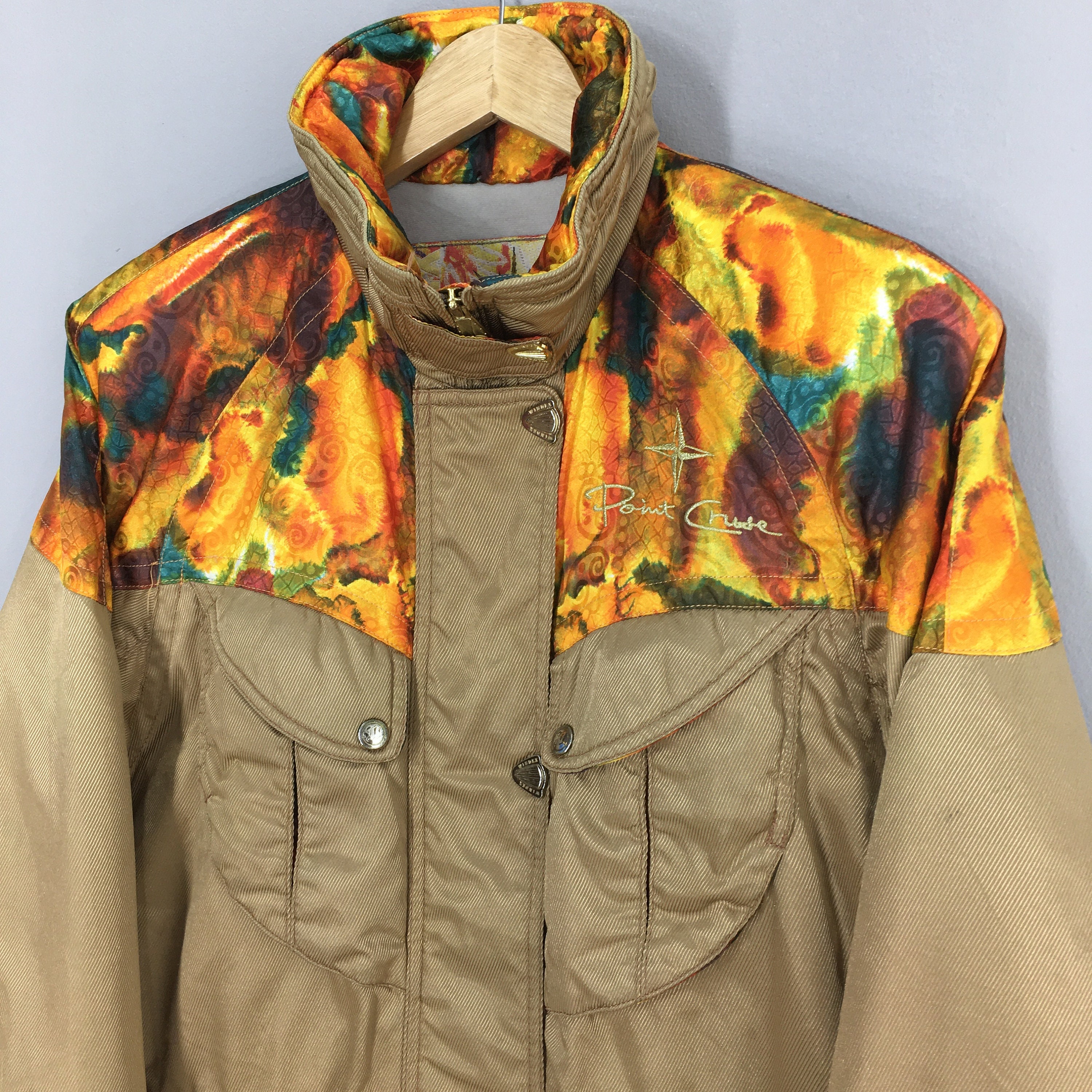 Vintage 90's Windex Jacket Hoodie Ski Wear Medium Crazy
