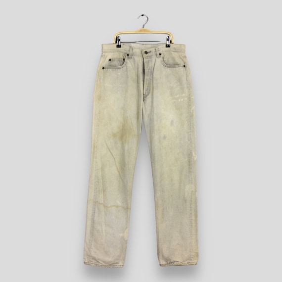 Size 32x31 Vintage 90s Levi's 501 Faded Blue Jeans Light Wash