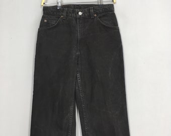 Size 28x31 Vintage 90s Levis 950 Black Jeans Tapered Leg Denim 90s