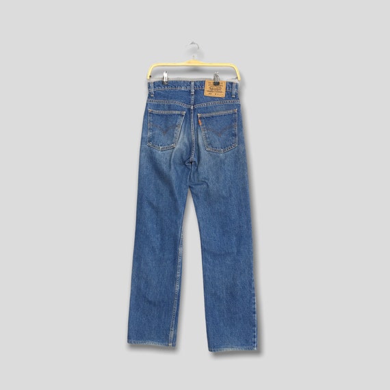 Size 28x30 Vintage Levi's 607 Dark Blue Jeans Str… - image 7
