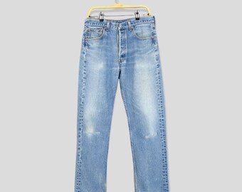 501 Faded Blue Jeans Levis - Etsy 