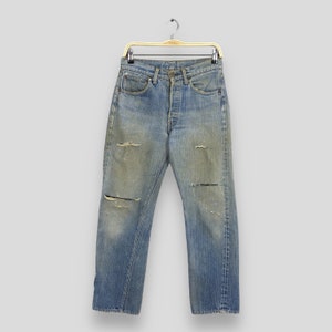 Size 29x27.5 Vintage 70s Levi&#39;s 501 Selvedge Stonewash Jeans 80s Levi&#39;s Faded Dirty Denim Levi&#39;s Distressed Jeans Levi&#39;s Redline Jeans W29