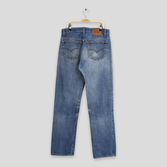 Size 30x31 Vintage 90s Levi's 501 Faded Blue Jean… - image 7