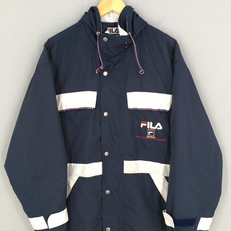 Vintage Fila Biella Italia Jacket Parka 90s Large Blue Fila - Etsy