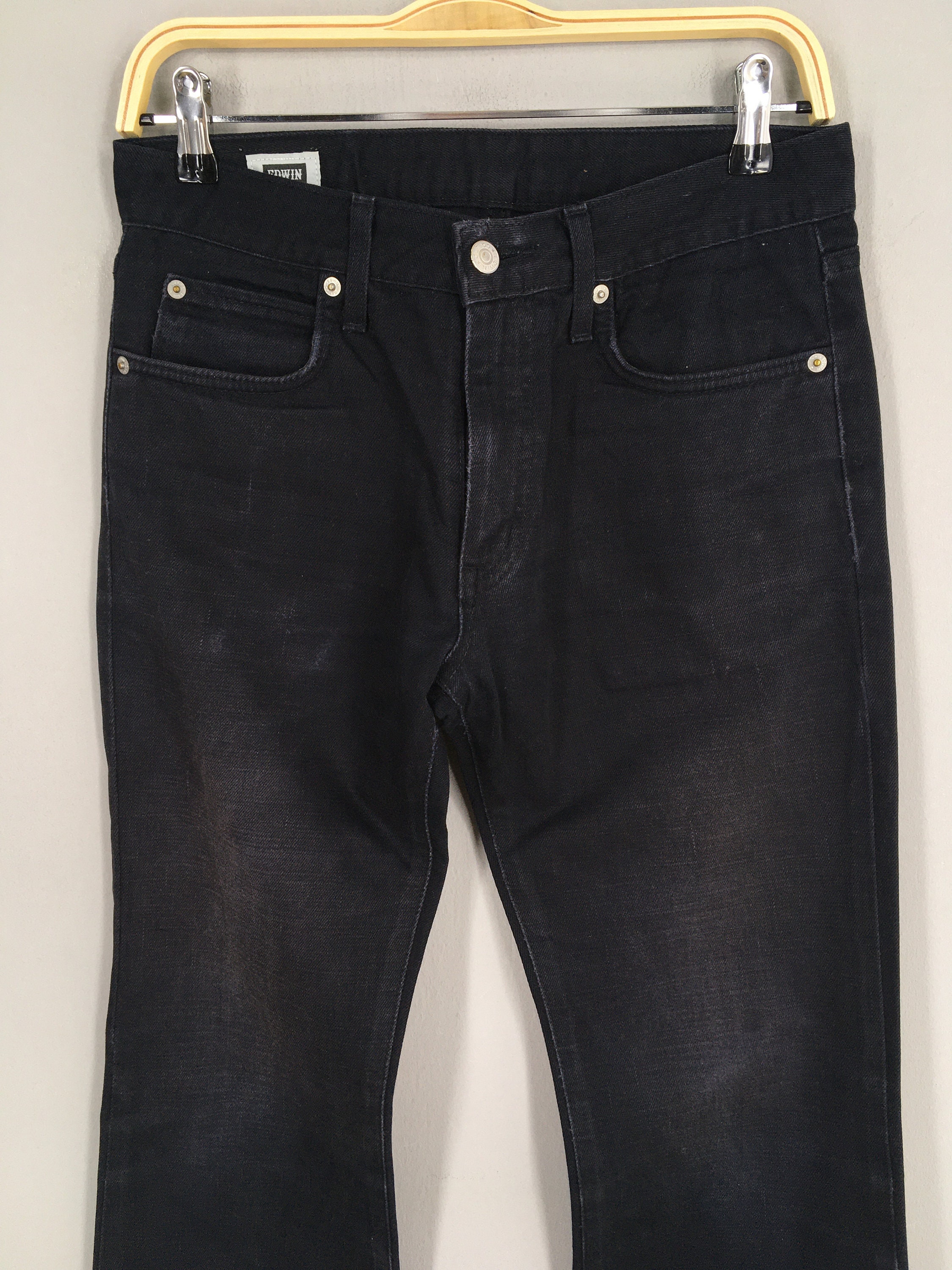 Size 28x28 Vintage Y2K Edwin E Function Japan Black Bootcut Denim