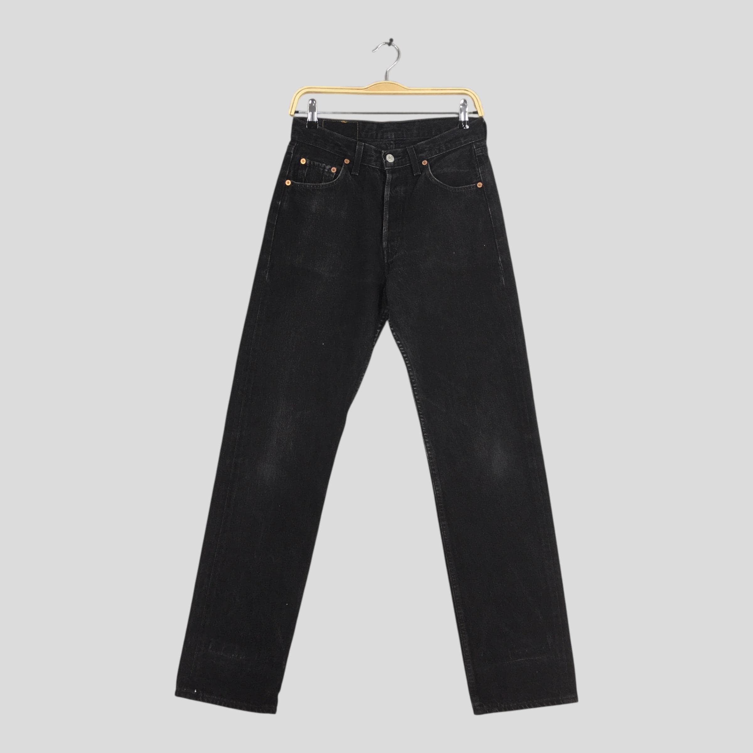 Size 28x32 Vintage 90s Levi's 501 Distressed Faded Black