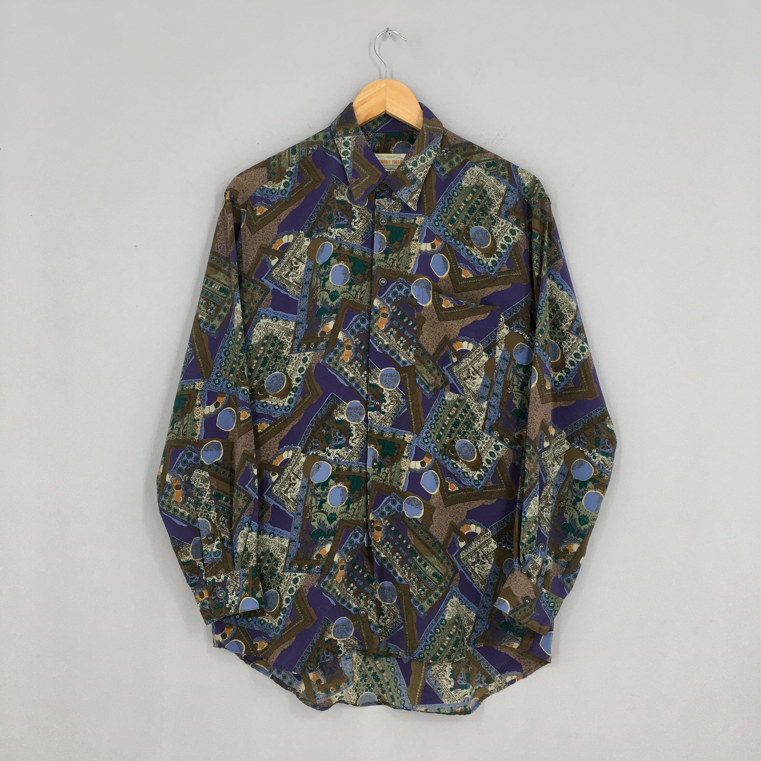 Vintage Psychedelic Abstract Button up Shirt Medium Mens 1980s - Etsy UK