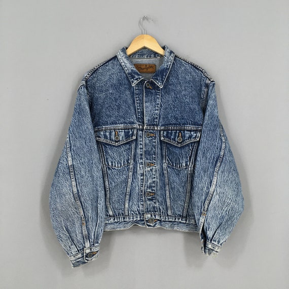 Vintage 80s Wrangler Usa Denim Jeans Jacket Large