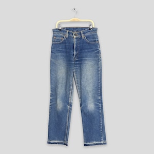 Size 27x25 Vintage 90s Levi&#39;s 606 Faded Blue Women Jeans Levis Mom Jeans 80s Levis Light Washed Denim High Rise Release Hem Jeans W27