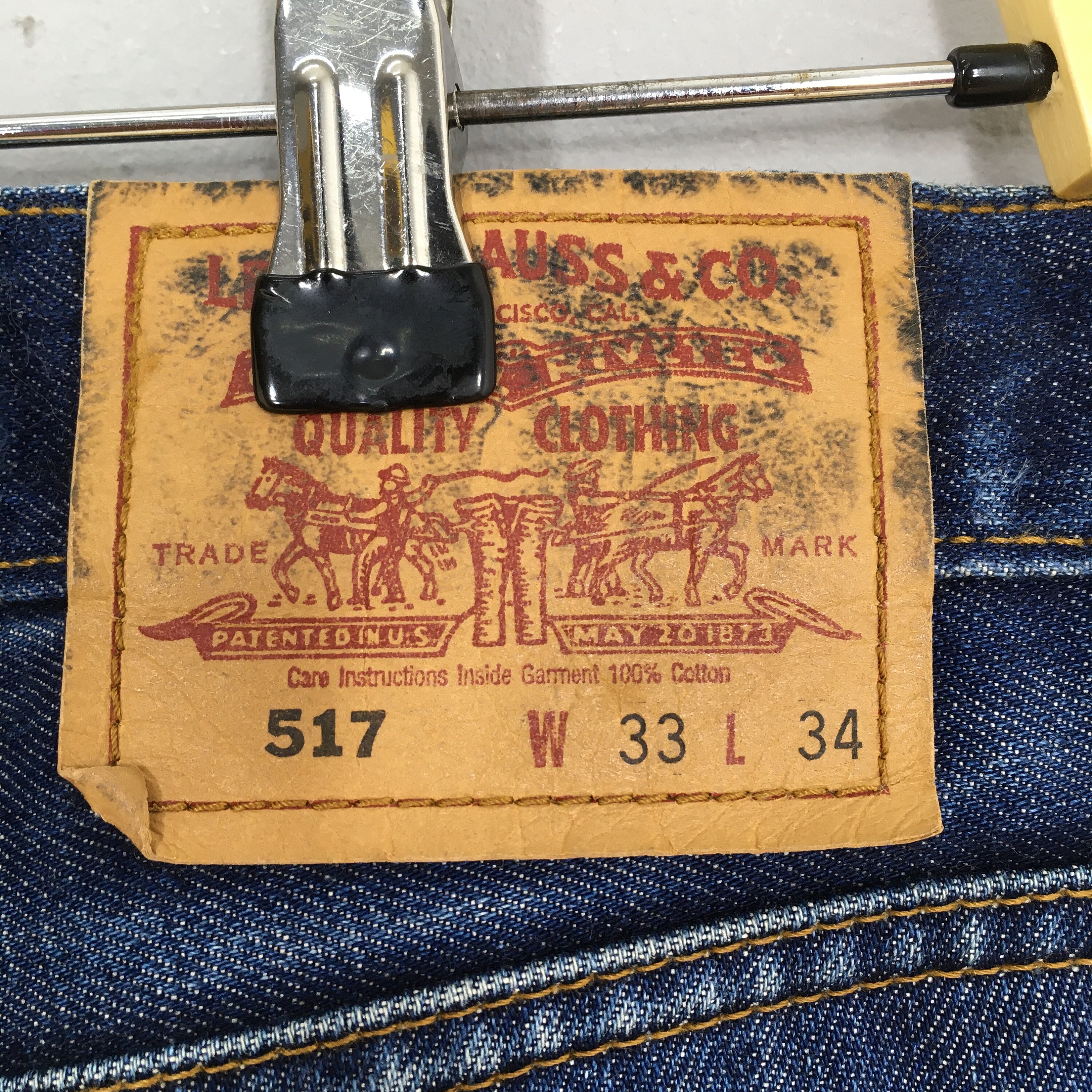 Size 32x33 Vintage Levi's 517 Bootcut Flare Jeans Faded Denim 80s