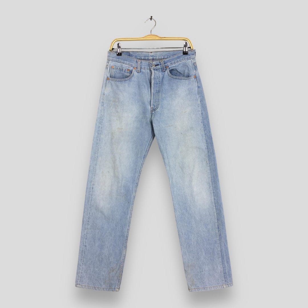 Size 29x30 Vintage 90s Levi's 501 Straight Leg Stone Washed Jeans