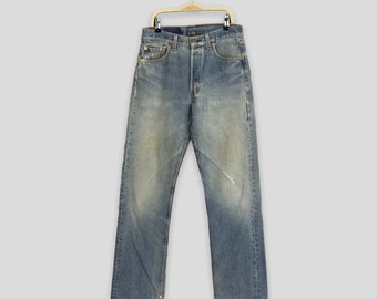 Size 27x31.5 Vintage 90s Levi's 501 Faded Distressed 1980s Levi's Straight Cut Jeans Levi's 501 Button Fly Denim Levi's Women's Jeans W27