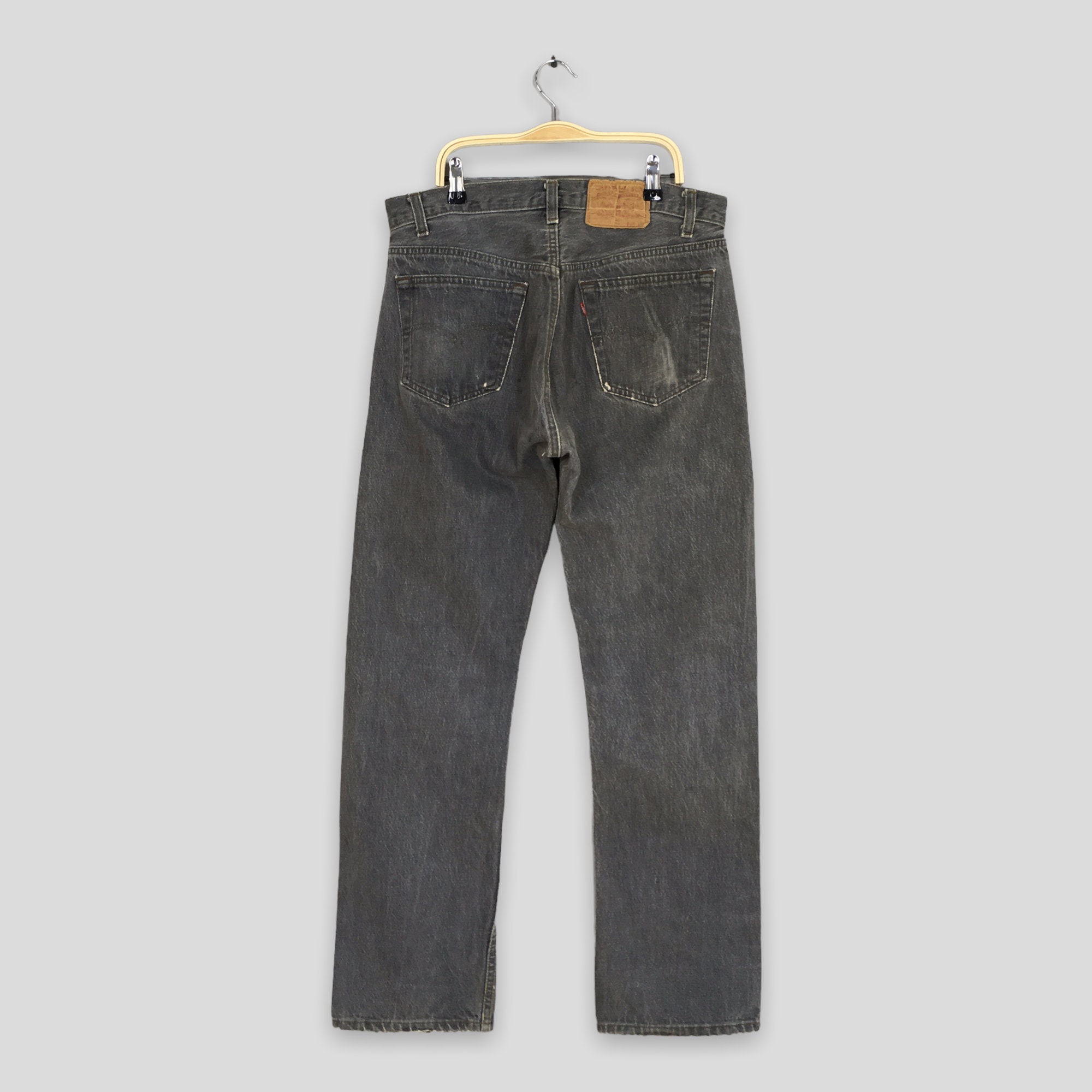 Size 31x29.5 Vintage Levi's 501 Ash Gray Jeans High Waisted