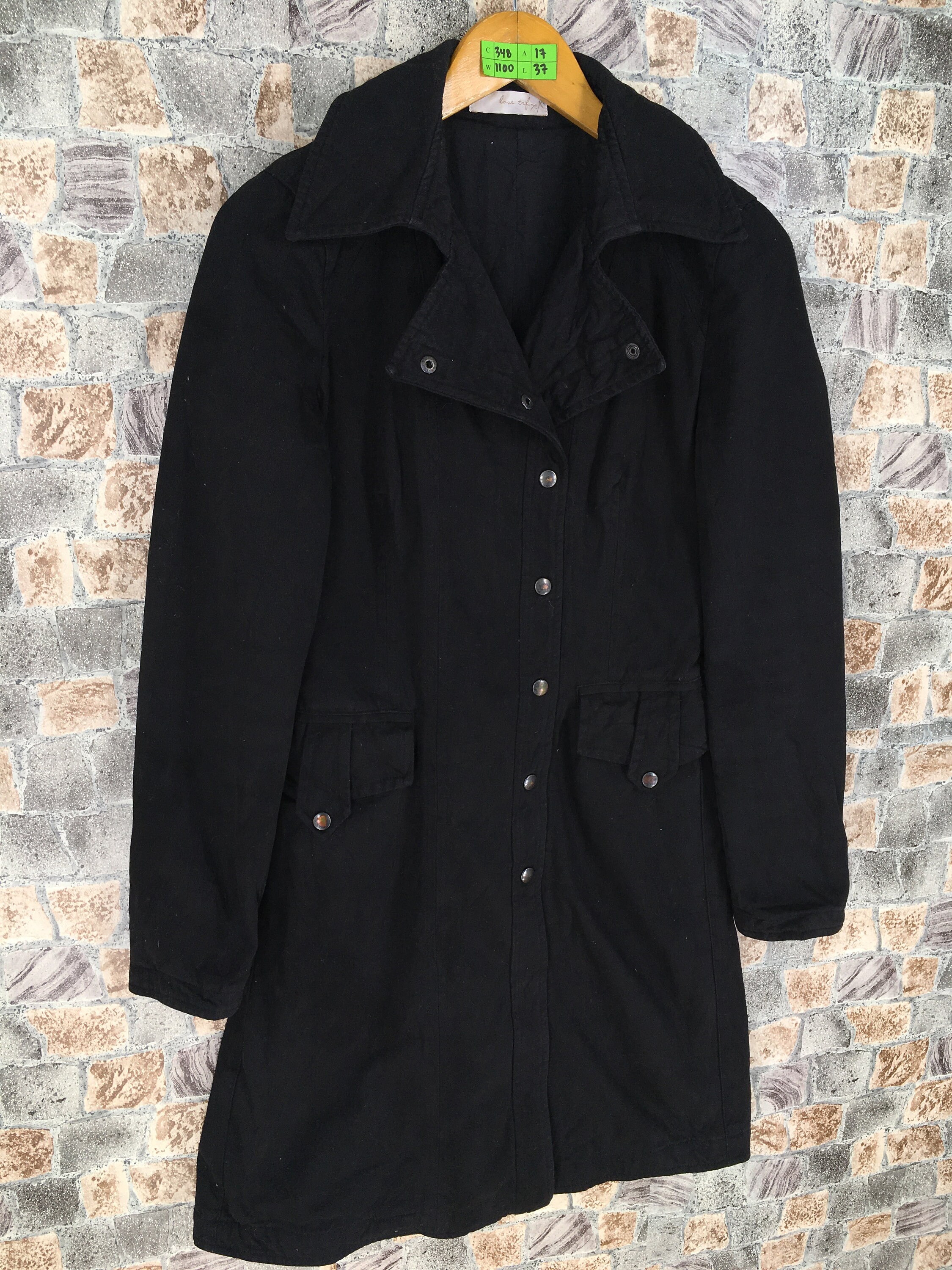 Vintage Japanese Trench Coats Black 