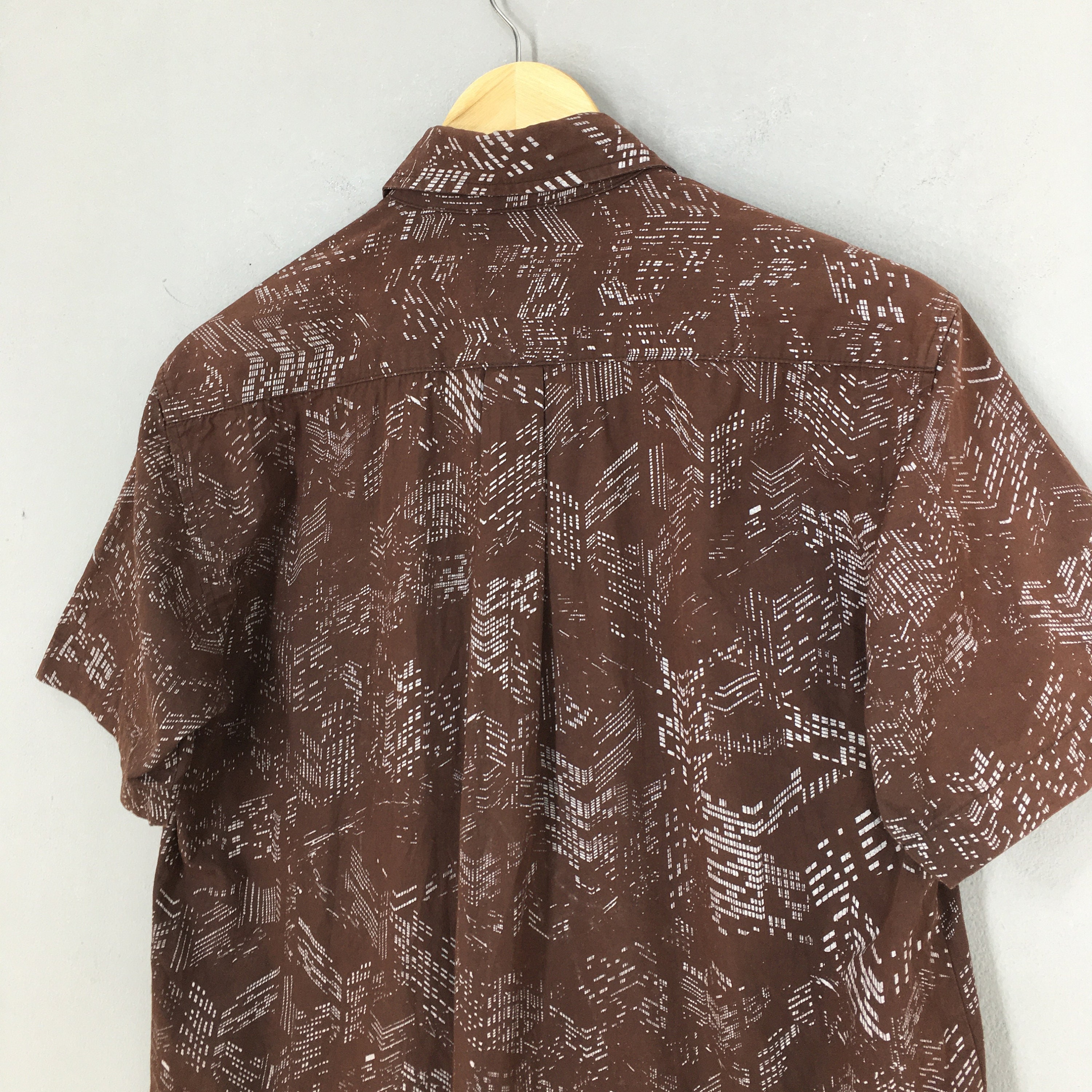 Vintage Stussy Brown Button up Shirt Small 90's Stussy Usa Vintage Stussy Brown Button up Shirt Small 90's Stussy Usa