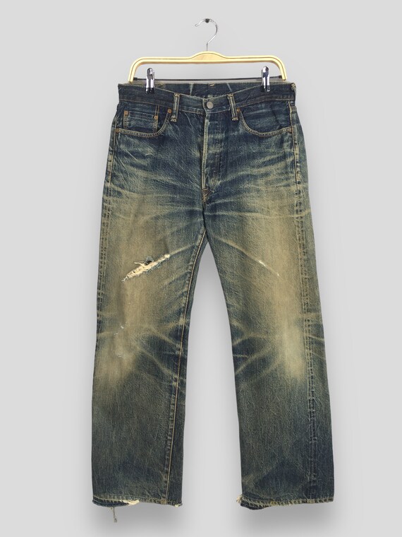 Size 31x27.5 Vintage 45rpm Japan Faded Blue Stonewash Jeans 45rpm 