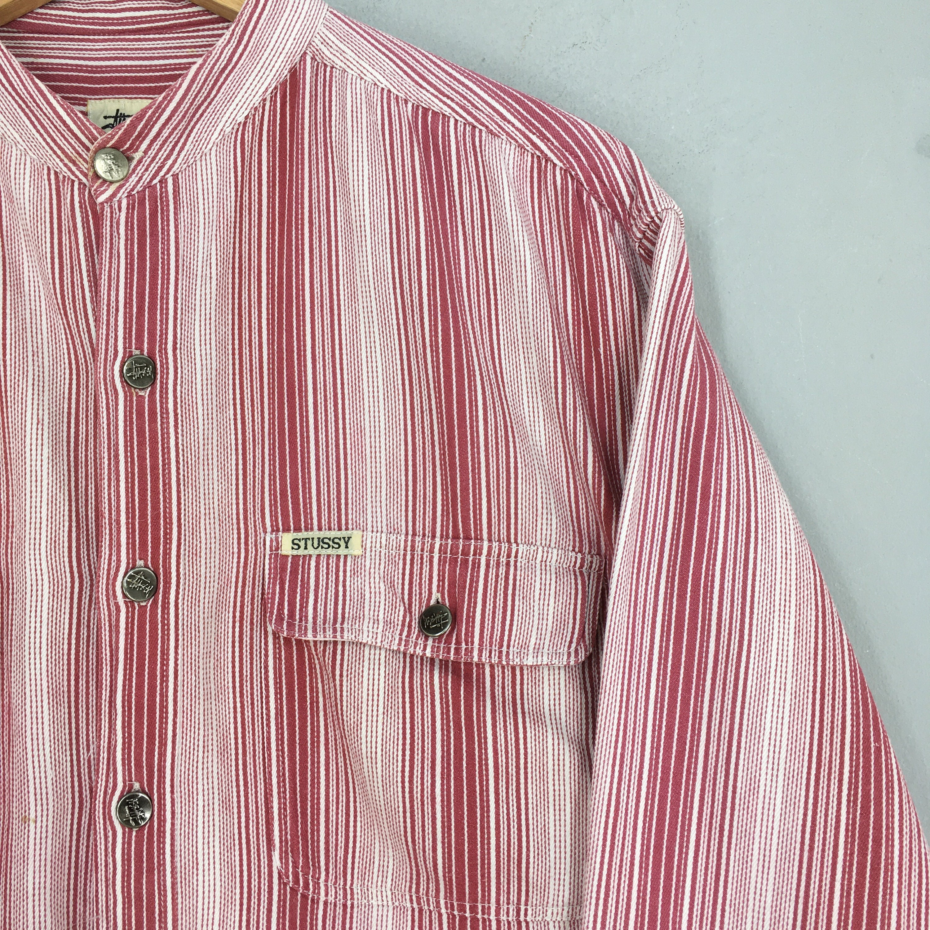Vintage Stussy Usa Skater Stripes Flannel Large 90s Stussy Vintage Stussy Usa Skater Stripes Flannel Large 90s Stussy