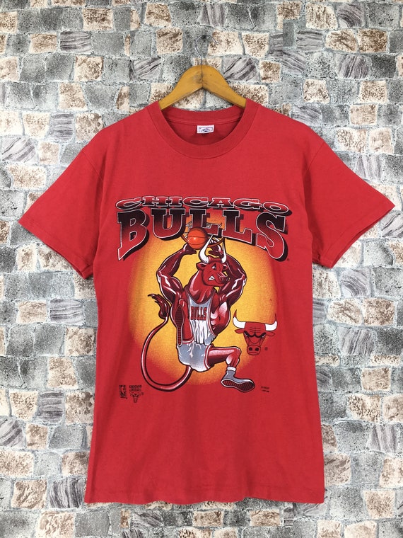 Vintage Chicago Bulls Nba Tshirt Medium Red 90s Ch