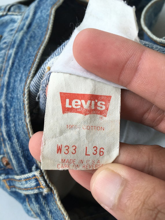 Size 31x33 Vintage Levis 501XX Stone Washed Jeans Light Washed