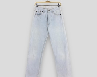 Größe 26x29 Vintage 90er Jahre Levi's 501 Gerades Bein Hellblauer Denim Levi's Damen Button Fly Jeans Levi's 501 Stone Washed High Rise Denim W26