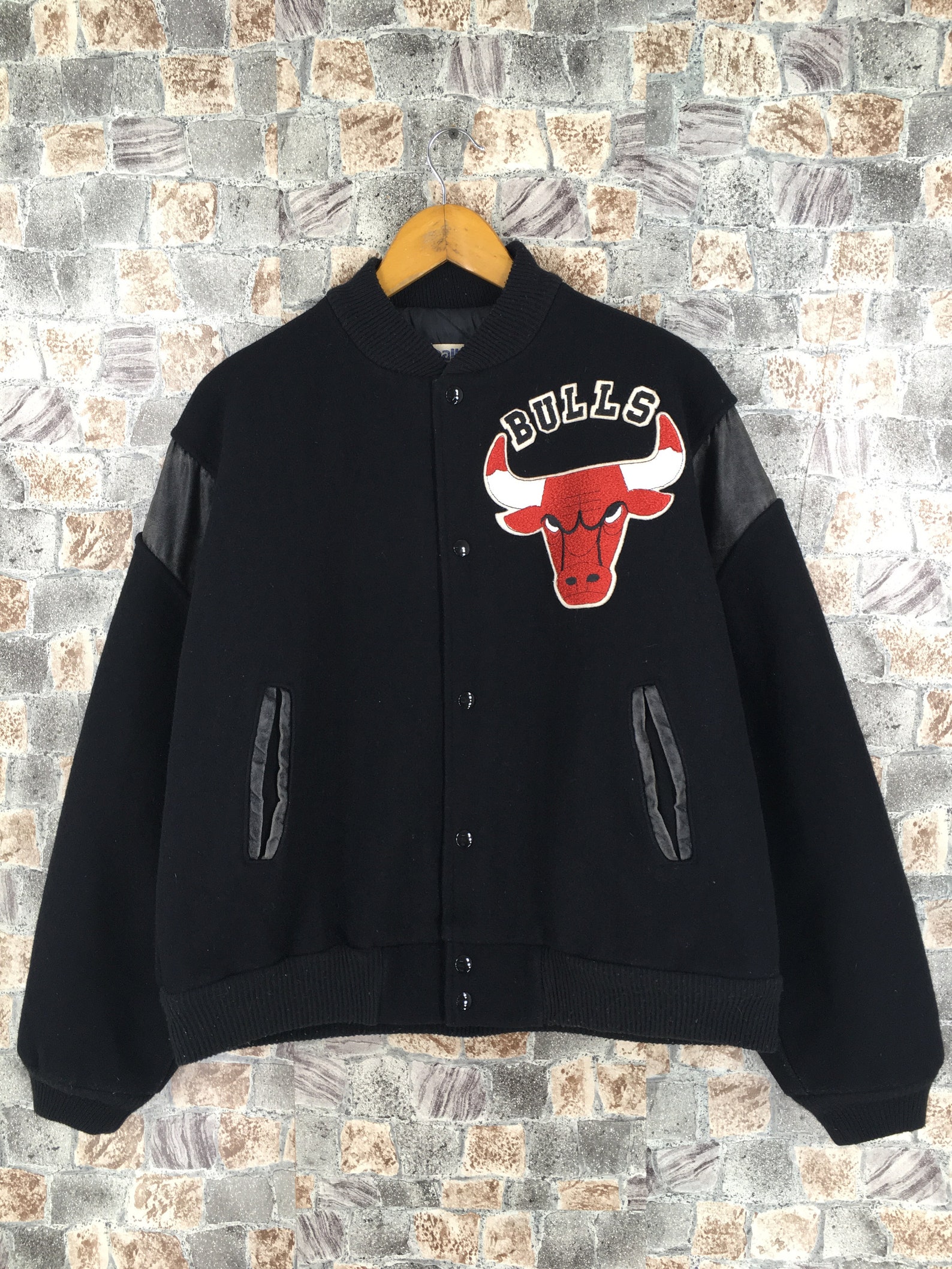Chicago Bulls Varsity Wool Jacket Large Vintage Michael Jordan Etsy