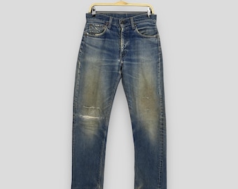 70s Vintage Levis 505 Big E Jeans Denim Pants Single Stitch Orange