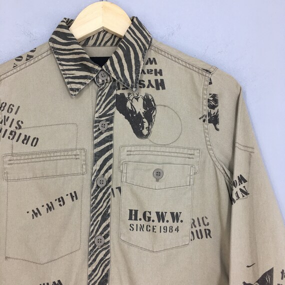 “Hysteric Glamour” zebra T-shirts grunge Vintage Hysteric Glamour Top Shirt XS S Small Y2K Graphic