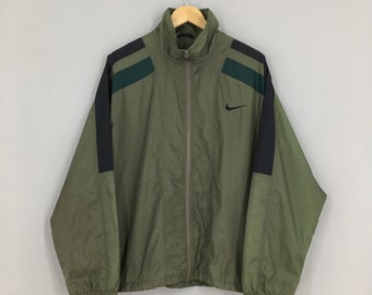 Vintage Nike Swoosh Jacket Nike Windbreaker Medium Army Green - Etsy Hong  Kong