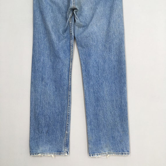 90s Levis 501 最終USA Washed Blue Vintage Levi's 501 Blue Faded Dirty Jeans Distressed Denim