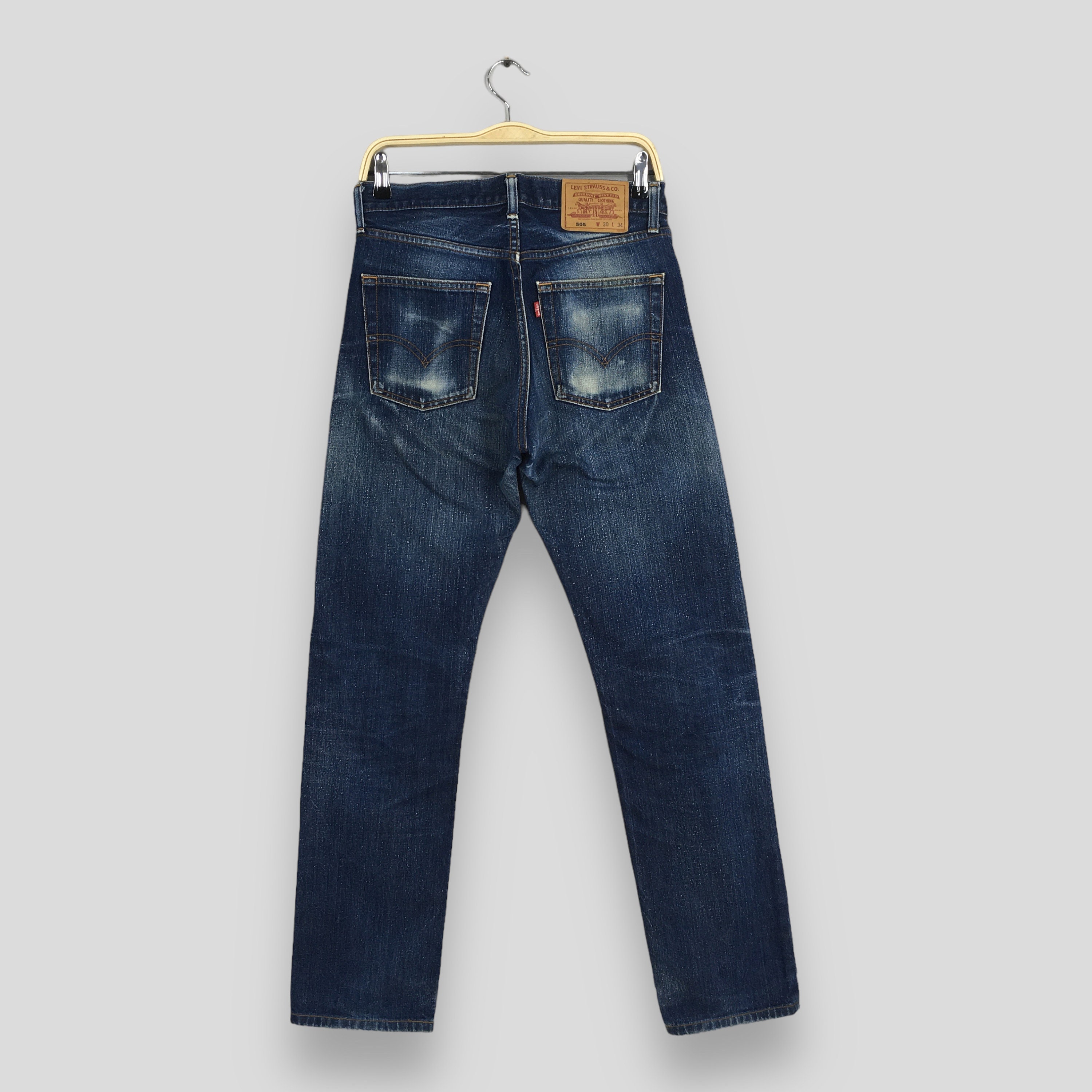 Size 29x30 Vintage Levi's 505 0300 Light Wash Zipper Jeans