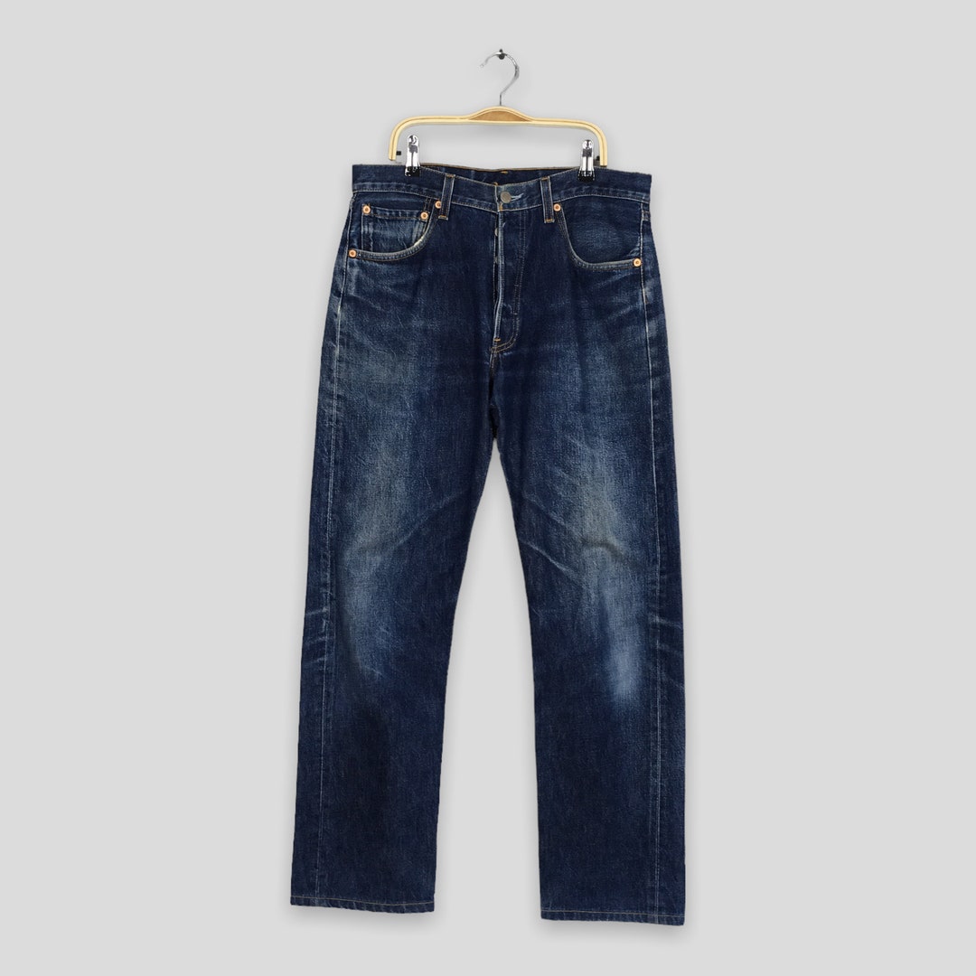Size 32x29.5 Vintage Levi's 501XX Indigo Blue Jeans Stonewash